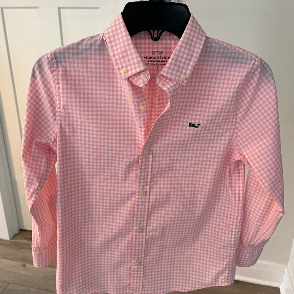 Vineyard Vines Boys gingham button down